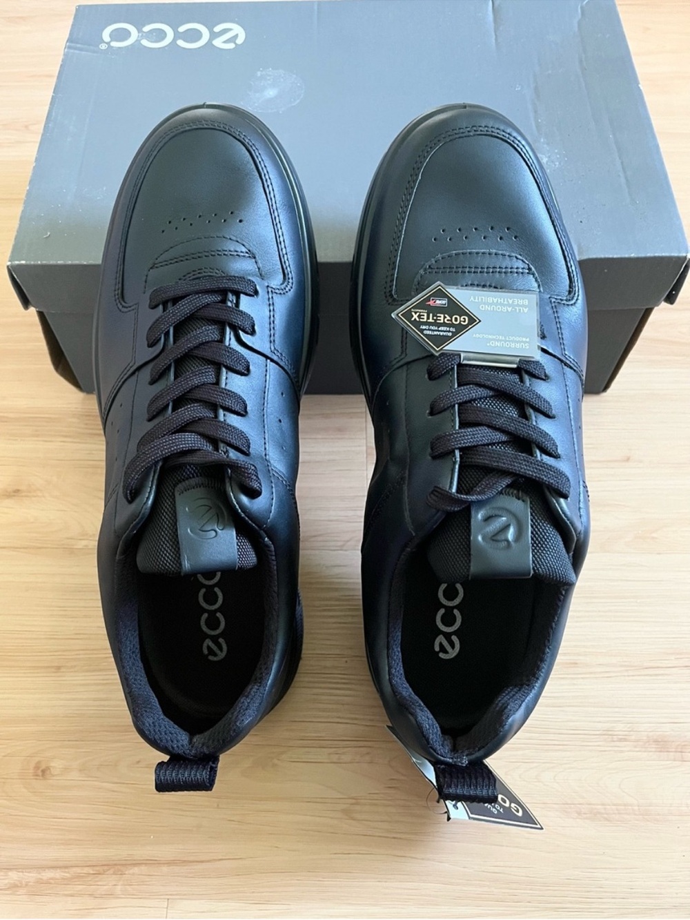 ECCO STREET 720 M Black leather Mens 9.5 US # 520814 - Picture 5 of 10